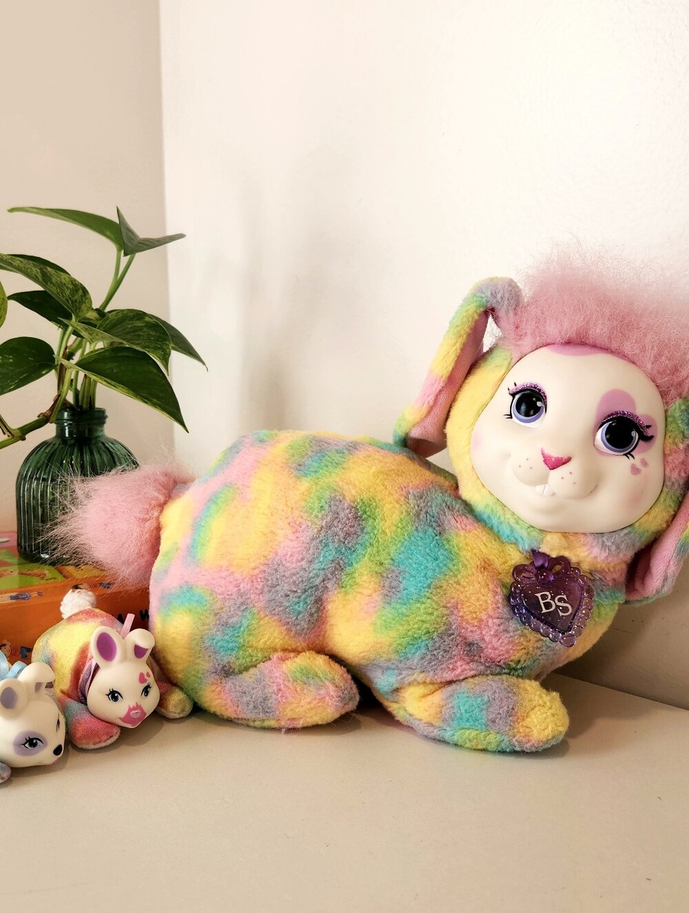2016 Just Play Bunny Surprise Breezy Bunny & Her 2 Babies Tie Dye Plush Set